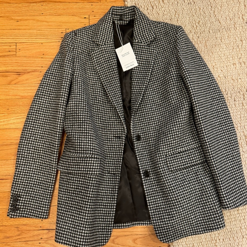 & other stories wool houndstooth blazer